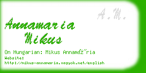 annamaria mikus business card